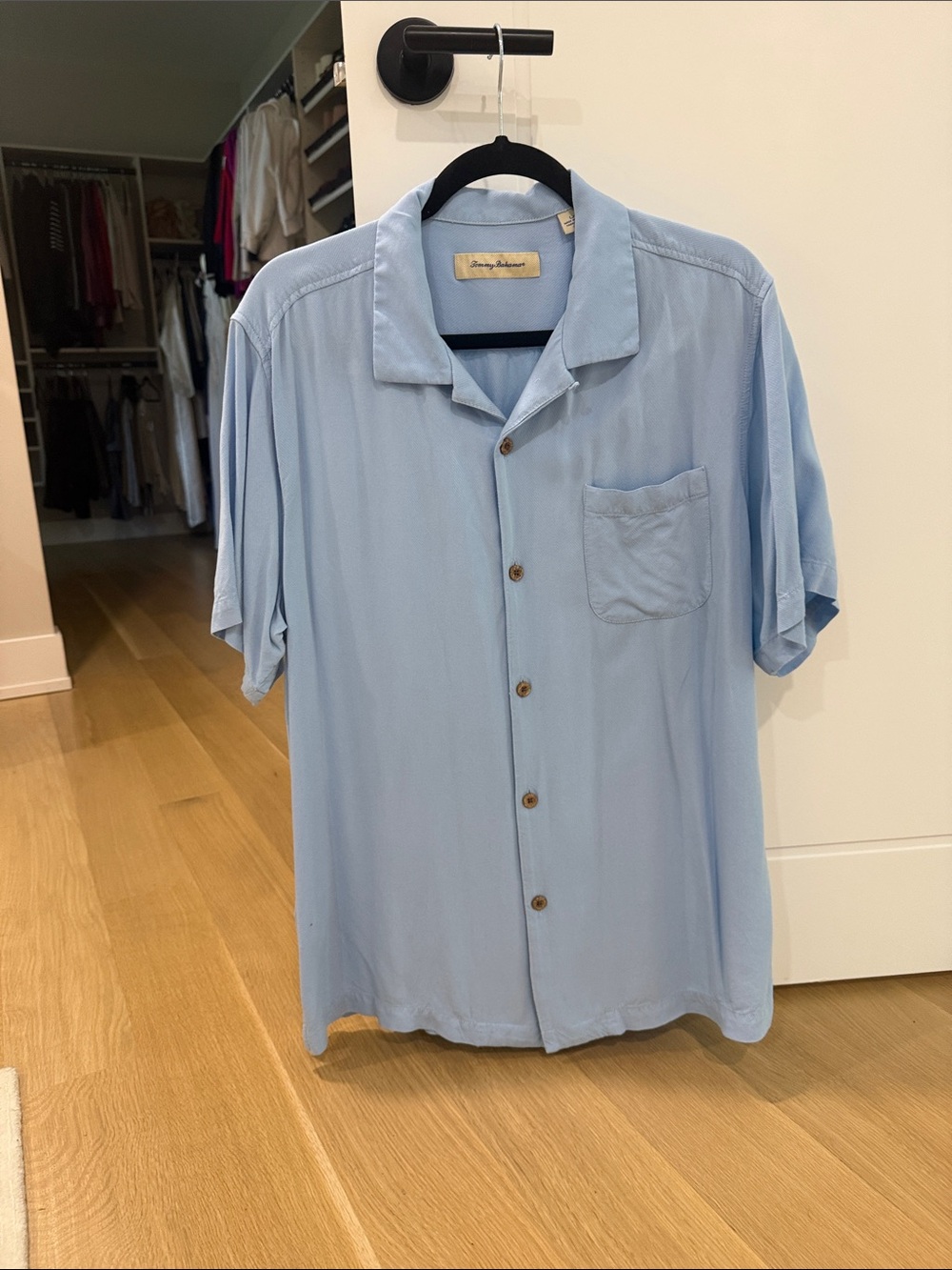 Tommy Bahama Light Blue Short-Sleeve Button-Down Camp Shirt